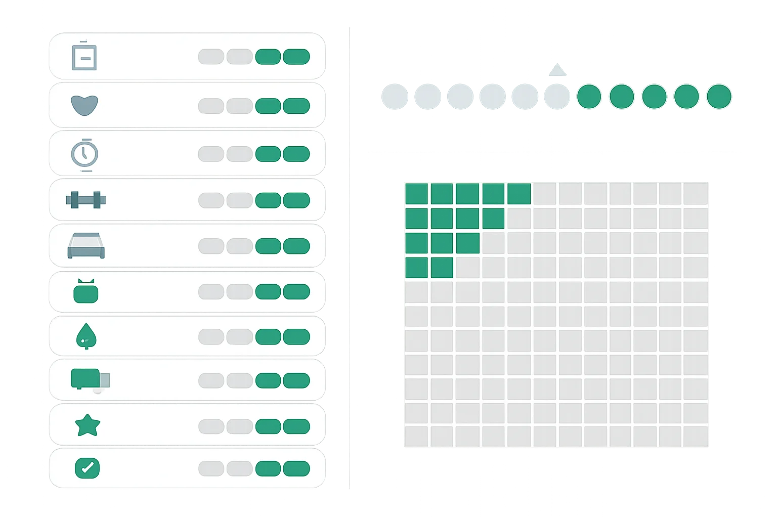 Mental health illustration of the AQ-10 autism spectrum quotient screening items beside a 0 to 10 scoring scale with the 6-point referral threshold highlighted
