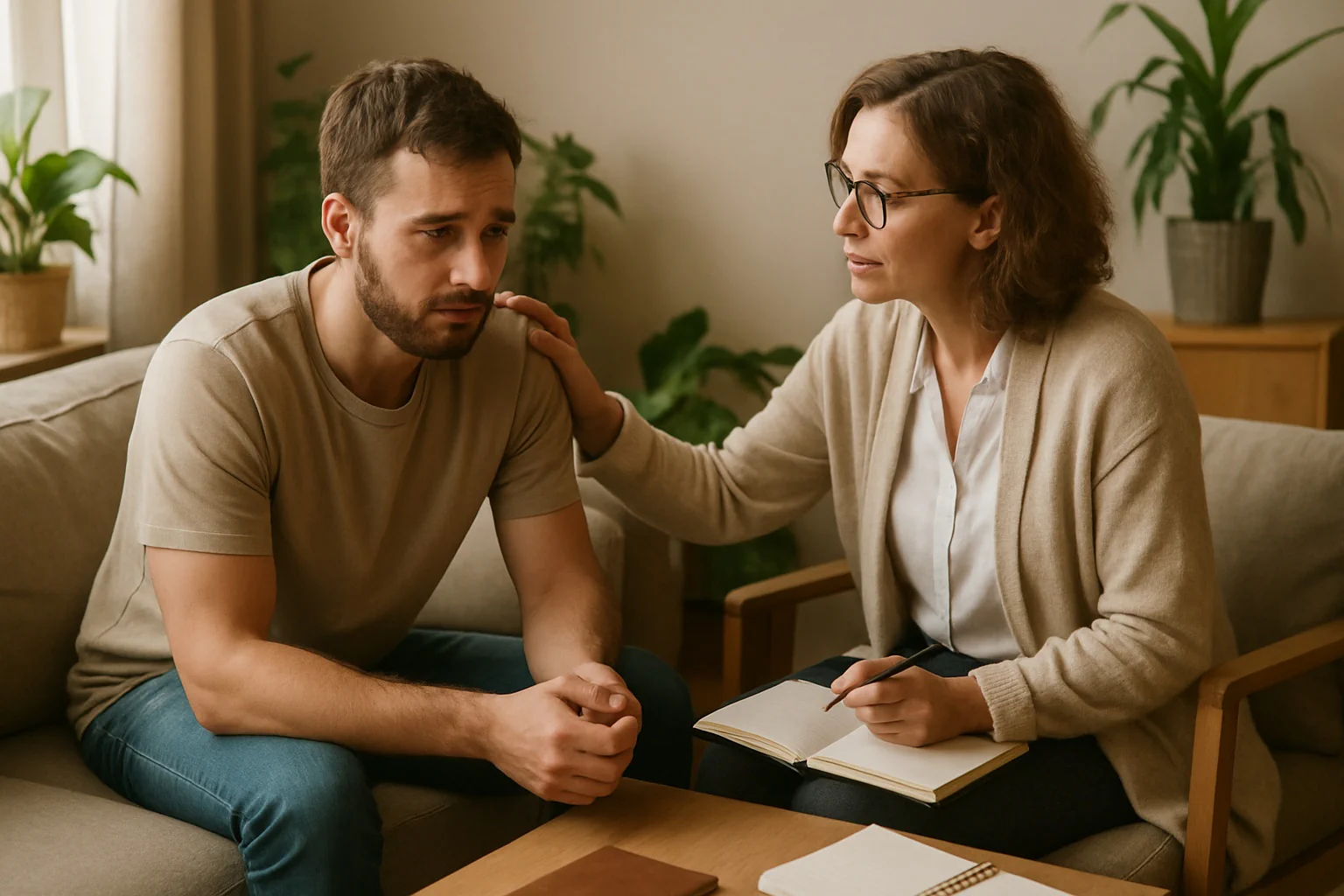 Phone-friendly mental health calculator showing a PHQ-4 total, anxiety and depression subscores, and a brief note on next steps so results are easy to read.