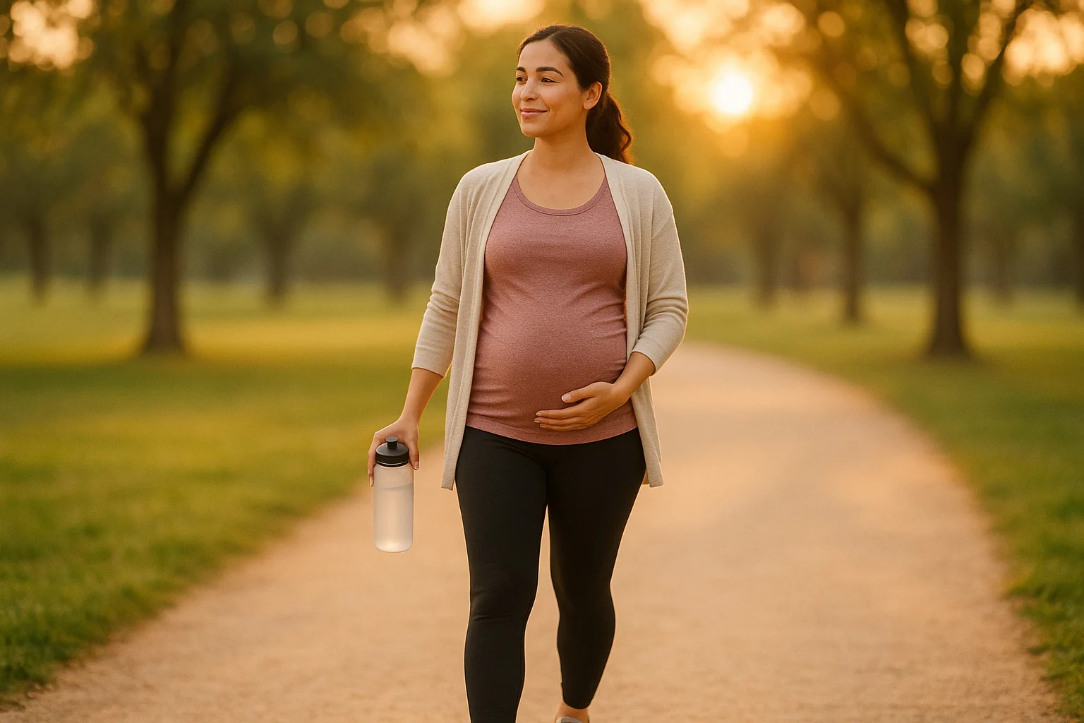 Panel from the pregnancy weight calculator showing BMI, singleton or twin selection, and recommended weight‑gain range with a summary to copy and print.